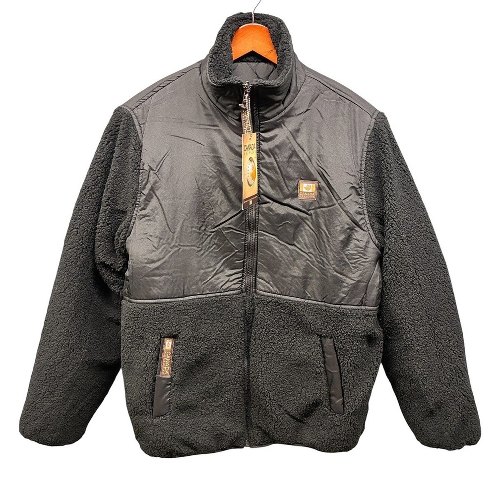 Canada Workgear Reversible Fleece Puffer Jacket Men's Medium Black Utility NWT
